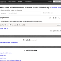 Screenshot of a command to show Docker logs.