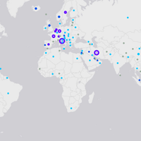Coronavirus spread over world on 8th of March 2020.